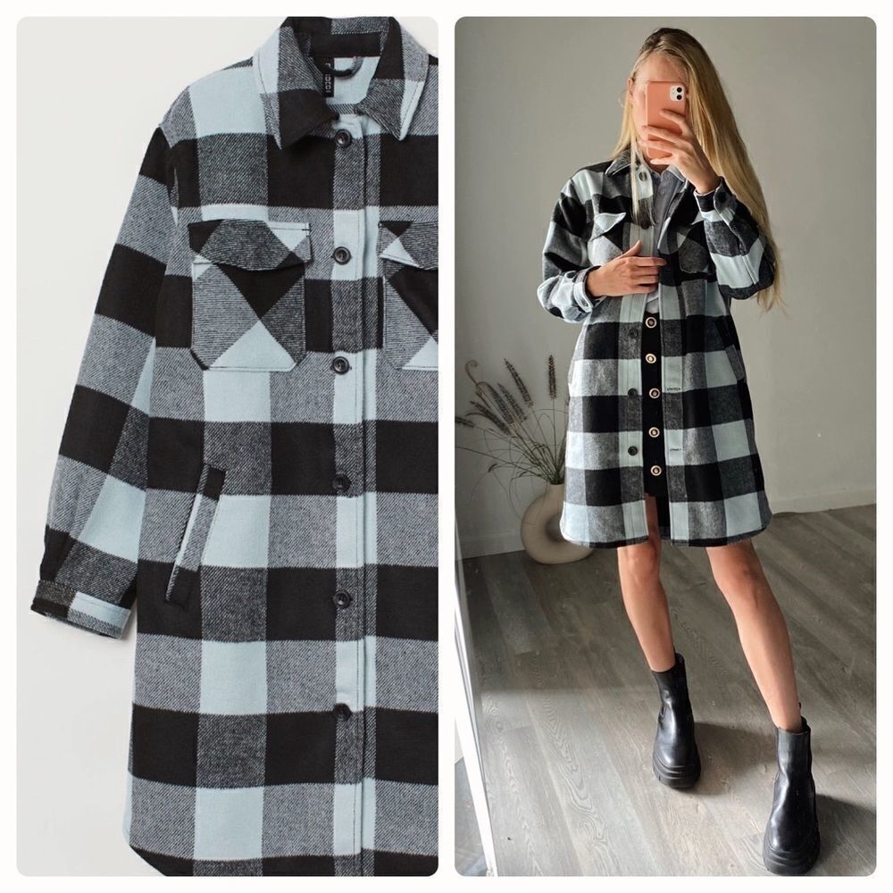 H&M Overshirt Shacket Jacket checked